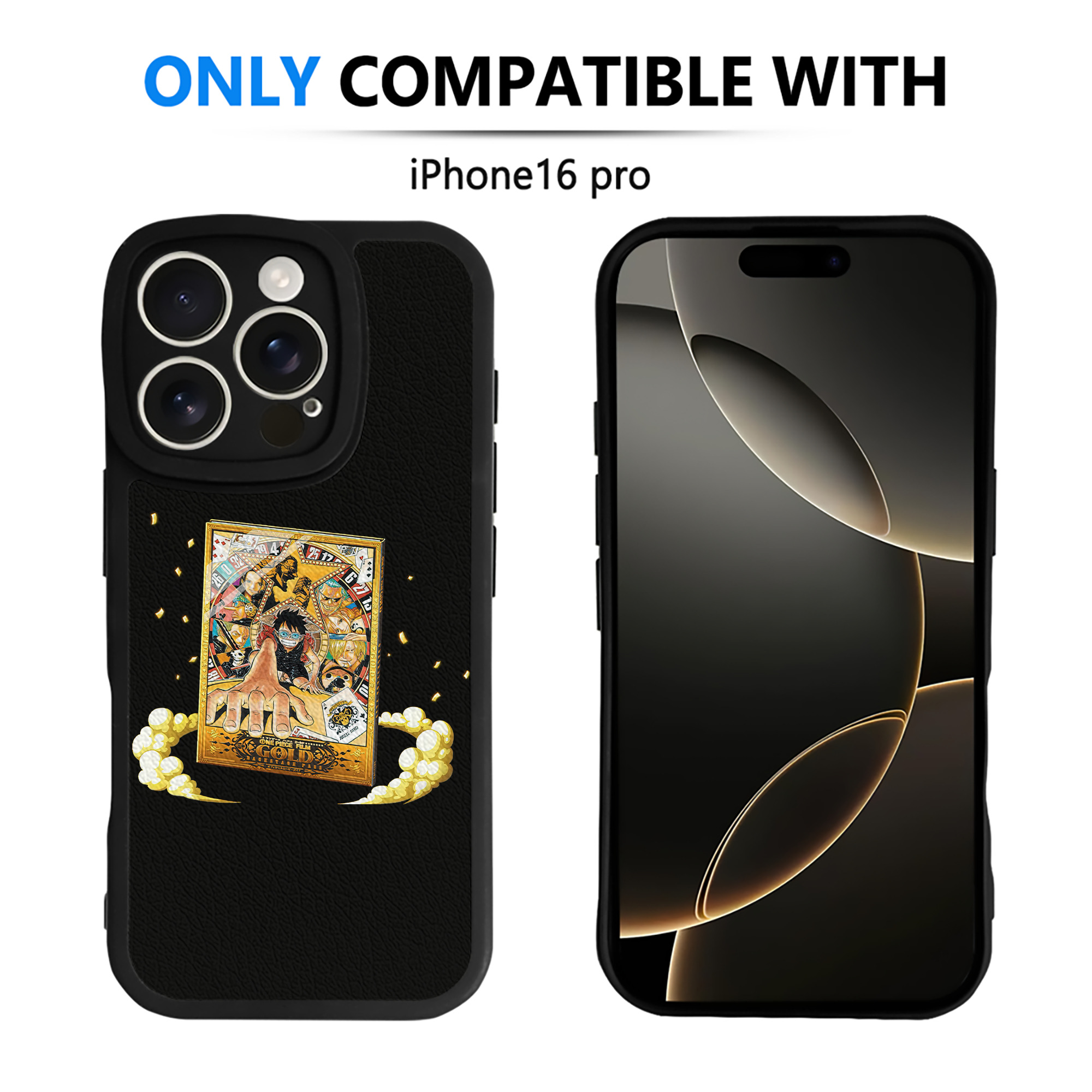 （画像用） ワンピース モンキー・D・ルフィ ONE PIECE Monkey D. Luffy 【iPhone 16シリーズ対応】シリコンスマホケース（レザー調） 材質：シリコン